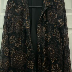 Jane Delancey Black and Brown Top